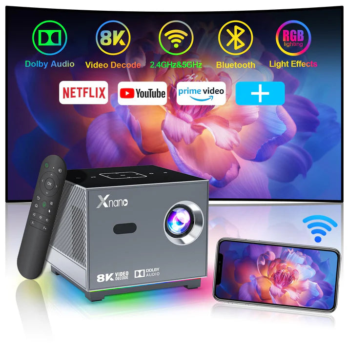 X3 Mini 5G WIFI LED 8K Video HD 720P Home Video Projectors
